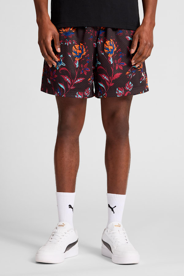 Floral Sport Graphic 6" Shorts Men, PUMA Black, extralarge-GBR